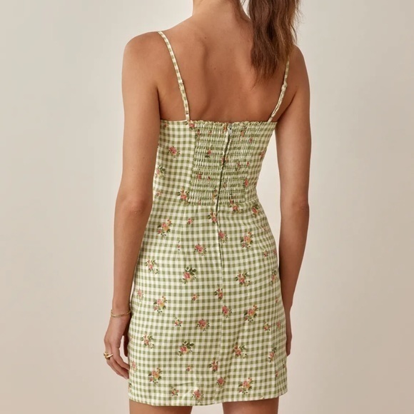 SALE✨Reformation Roarke Linen Dress in Patio *NEW* - Picture 3 of 6